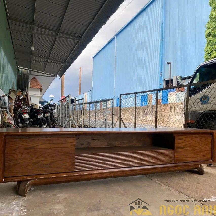 Kệ Tivi Gỗ Tự Nhiên Chân Thuyền