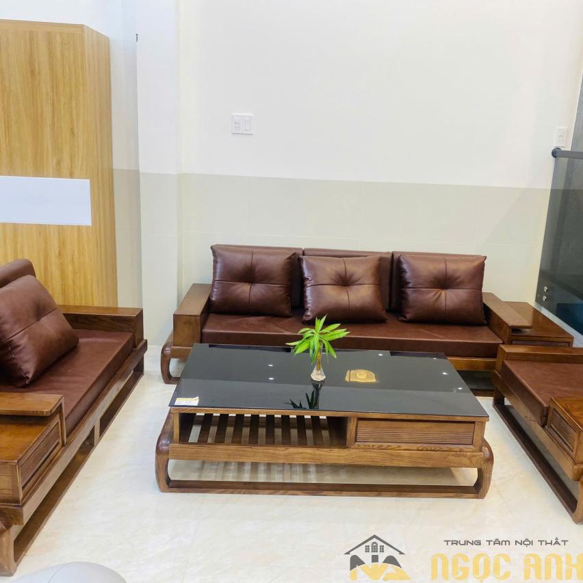Mẫu sofa gỗ tiếp khách cho phòng khách lớn