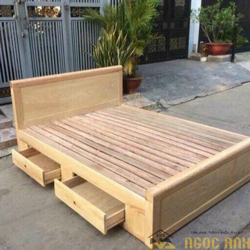 Giường gỗ Sồi Nga ngăn kéo